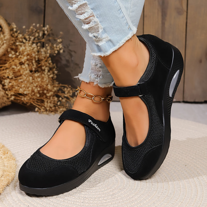 ✨【50% zniżki 🔥】【35-43】Damskie wygodne trampki z siateczką i grubą podeszwą-4362862