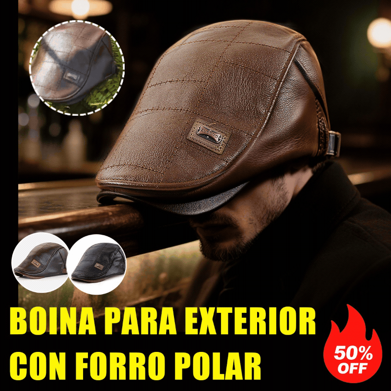 🧢【Compra 1 y obten 1 gratis】🔥 Boina de cuero vintage de primera calidad