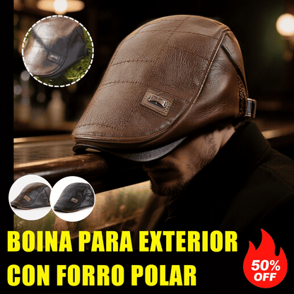 🧢【Compra 1 y obten 1 gratis】🔥 Boina de cuero vintage de primera calidad