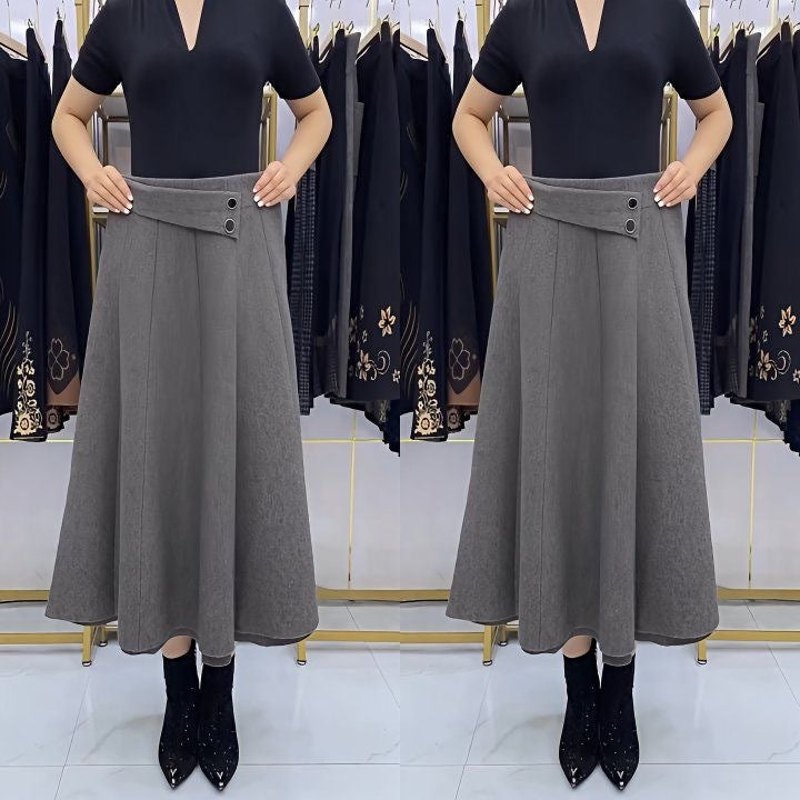 49%OFF👗🎀【S-4XL】Jesenná/zimná vlnená midi sukňa