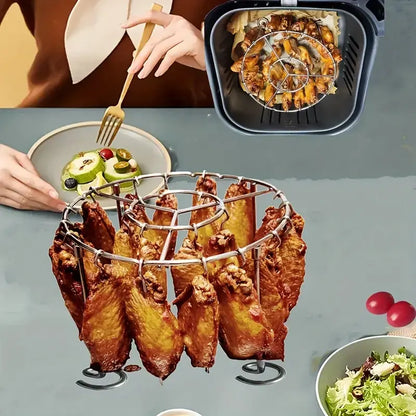 【50% zniżki】🍢🍖🍗Grill ze stali nierdzewnej 304 z 24 szpikulcami do piekarnika Air Fryer