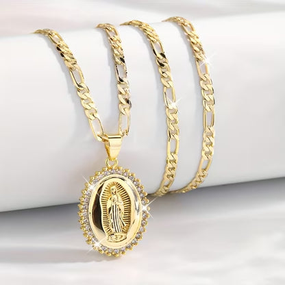 🔥【50% OFF】Медал „Дева Мария“ от неръждаема стомана в златист цвят