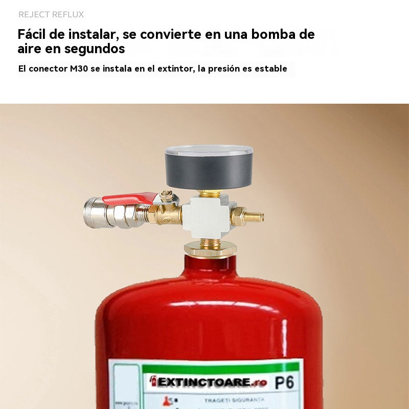 👍👍Conversión de botella extintora de incendios casera a cilindro de gas para gran altitud, cilindro de gas para acampar al aire libre y picnic, válvula de gas recargable.
