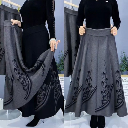 【S–3XL】Gruba wełniana spódnica na jesień i zimę – stylowa i uniwersalna