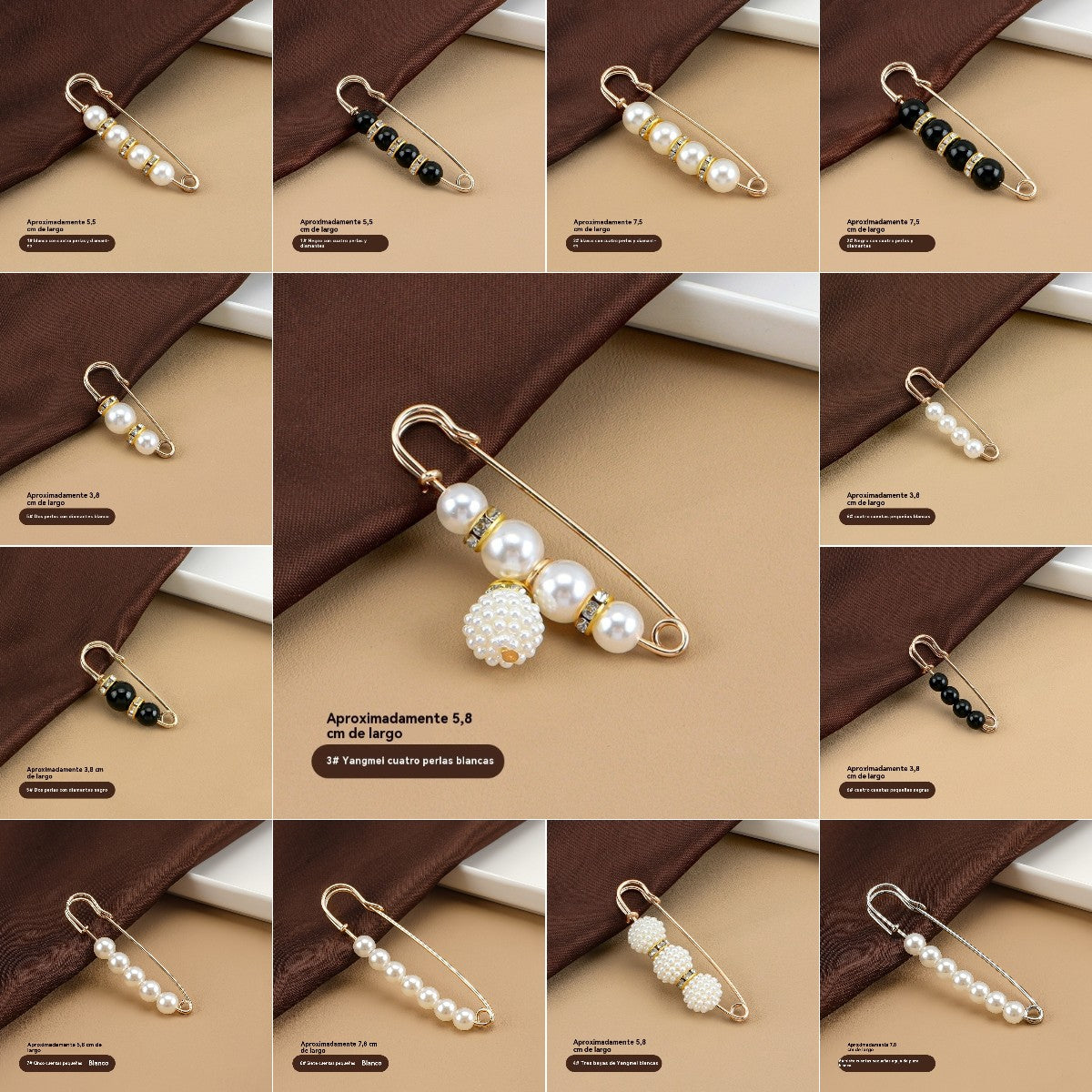 👍【25 Euros】1 Juego de 13👍 Los pantalones están decorados con botones de perlas y broches de perlas en la cintura para evitar la exposición accidental.
