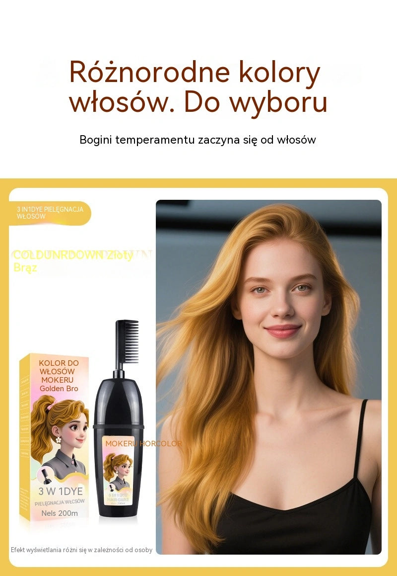 Płatność przy odbiorze🦄 Grzebień do farbowania włosów 3 w 1 – skuteczne pokrycie siwych włosów 💇‍♀️
