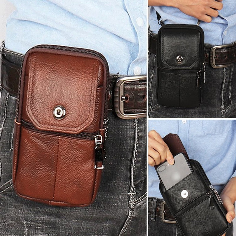 ✨👍Skórzana Saszetka Męska na Telefon – Praktyczna Torba Crossbody na Co Dzień | Wygoda i Styl 2026