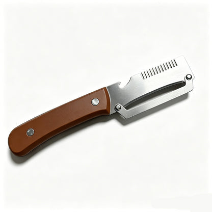 ✅Kup 1, drugi gratis (2 sztuki) 🧅🔪 Wielofunkcyjna obieraczka kuchenna 3 w 1: obiera, kroi i otwiera butelki! 🔥
