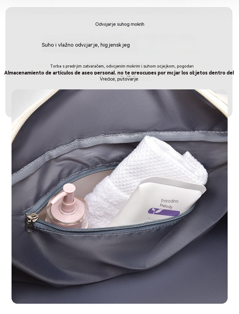 Plaćanje pouzećem🔥Elegantna putna torba velikog kapaciteta s odvojenim dizajnom za mokru i suhu upotrebu, pogodna za jogu i fitness.