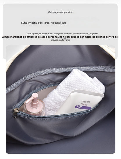 Plaćanje pouzećem🔥Elegantna putna torba velikog kapaciteta s odvojenim dizajnom za mokru i suhu upotrebu, pogodna za jogu i fitness.