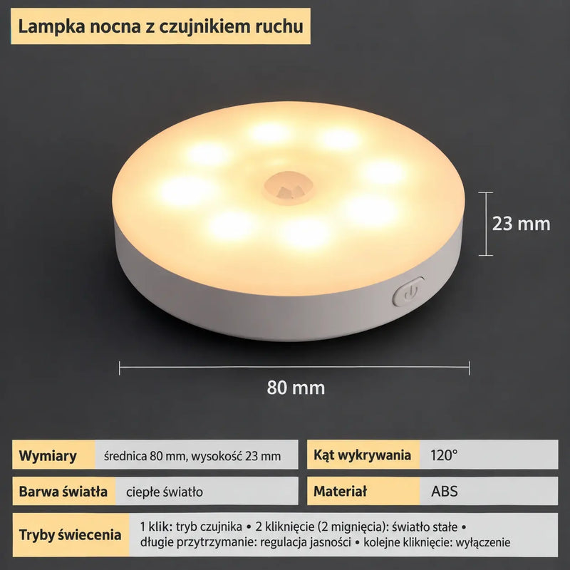 【Kup 1, a drugi otrzymasz gratis】💡Inteligentna lampa LED z czujnikiem ruchu, wygodna i praktyczna, z możliwością ładowania