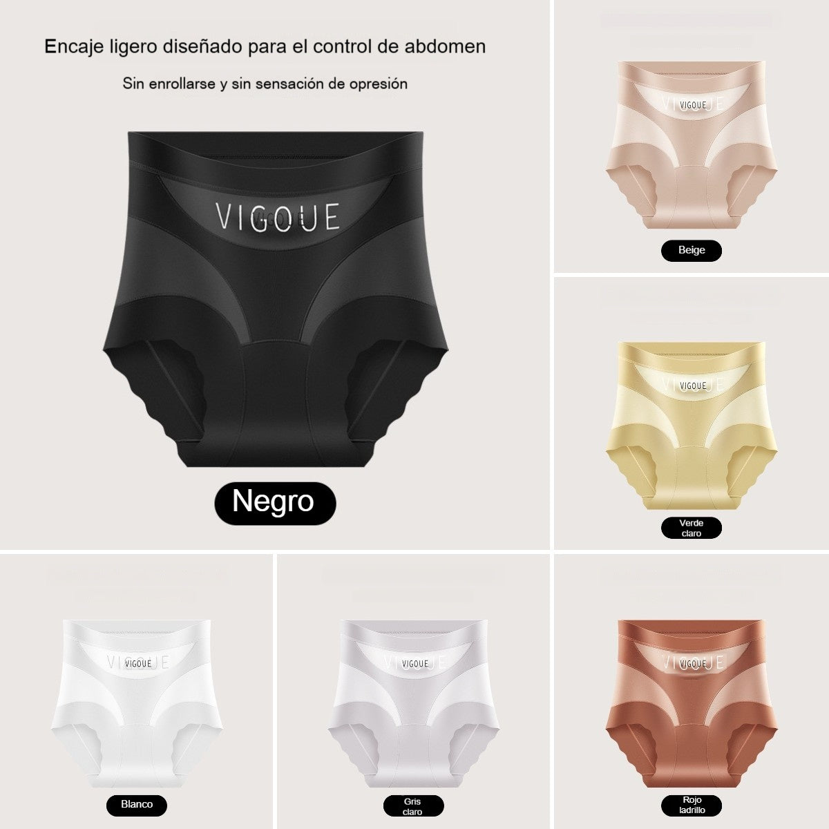 🔥🩲 ¡Compra 3 y llévate 3 GRATIS! 🩲 Set de 6 piezas por solo 33€ -- Último día - 50% de descuento - Bragas antibacterianas de talle alto con control de abdomen
