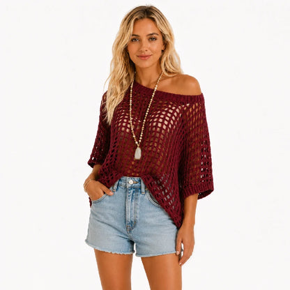 Noa - Jersey de verano de punto calado casual