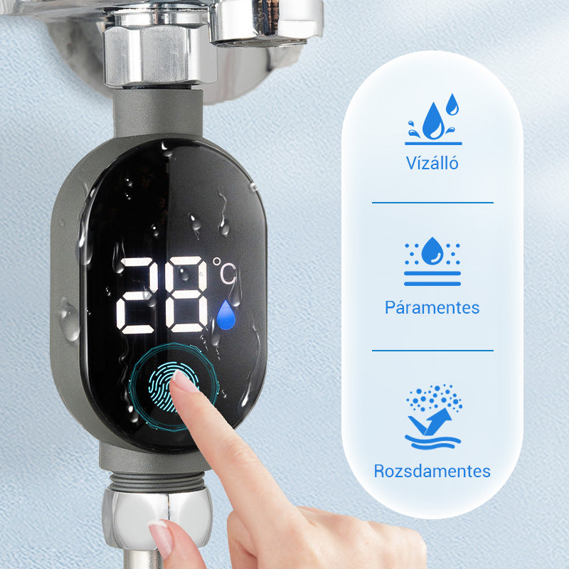 🔥🚿【30% OFF】Termómetro de ducha resistente al agua con pantalla LED (Celsius)🌡️Destornillador pequeño gratis + un par de juntas impermeables✅