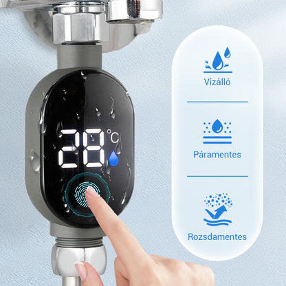 🔥🚿【30% OFF】Termómetro de ducha resistente al agua con pantalla LED (Celsius)🌡️Destornillador pequeño gratis + un par de juntas impermeables✅