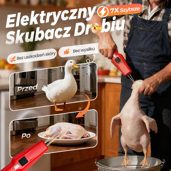 🐓🦆Prenosný elektrický sťahovák peria pre kurčatá, kačice, husi a hydinu (nabíjanie cez USB)