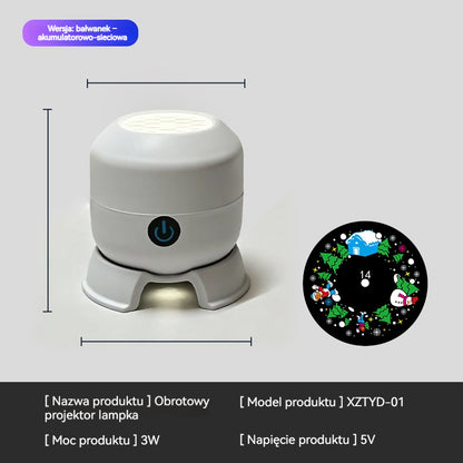 Dynamiczny obrotowy projektor LED