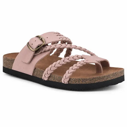 Sandalias Sahara - Sandalias de Cuero Trenzado con Suela de Corcho