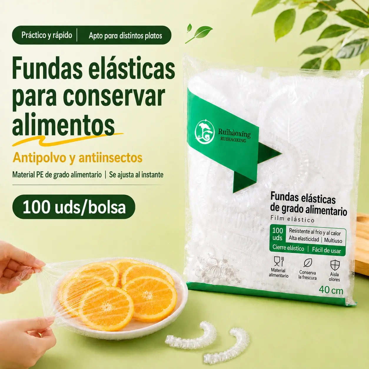 ⏳50% de descuento🔥【300 piezas】27 €🎉Cuanto más compres, más ahorrarás🎁Tapas elásticas desechables para alimentos, aptas para cuencos y platos