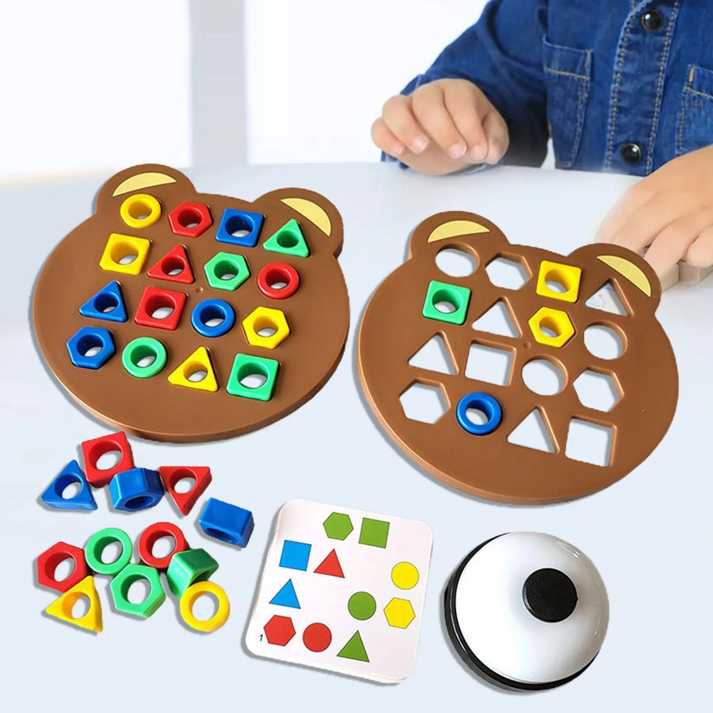 🎁🔥 Juego de combinación de geometría para niños: un juguete educativo que desarrolla el pensamiento lógico y la coordinación mano-ojo