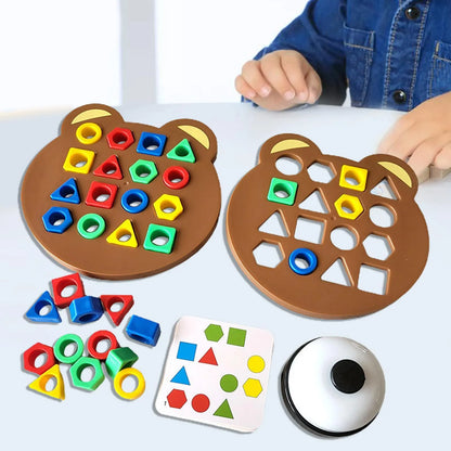 🎁🔥 Juego de combinación de geometría para niños: un juguete educativo que desarrolla el pensamiento lógico y la coordinación mano-ojo