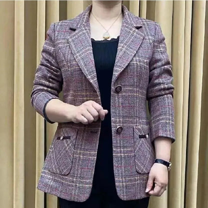 ✨🧥【M-4XL】Nueva chaqueta de traje de mujer con solapa para otoño e invierno