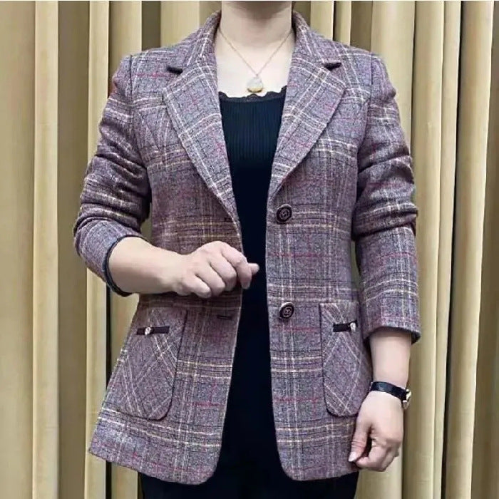 ✨🧥【M-4XL】Nueva chaqueta de traje de mujer con solapa para otoño e invierno