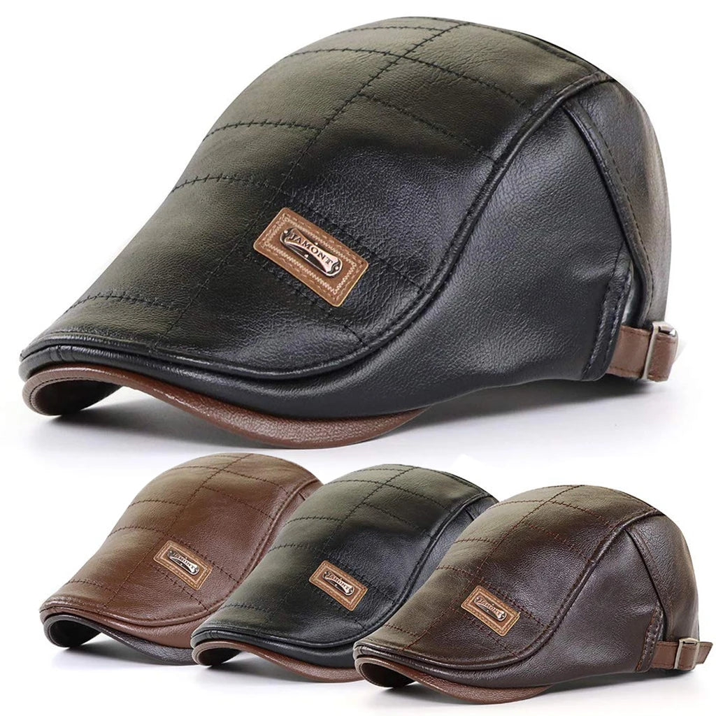 🧢【Compra 1 y obten 1 gratis】🔥 Boina de cuero vintage de primera calidad