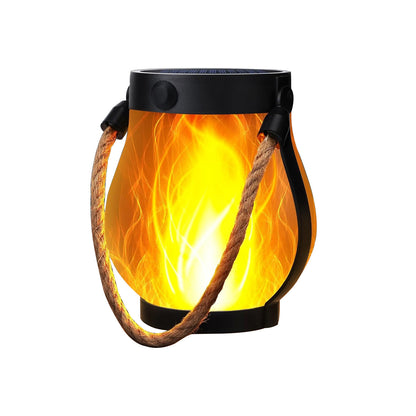 🔥【Nuevo modelo 2026】Lámpara de llama solar, farol de cuerda de cáñamo, decoración para jardín