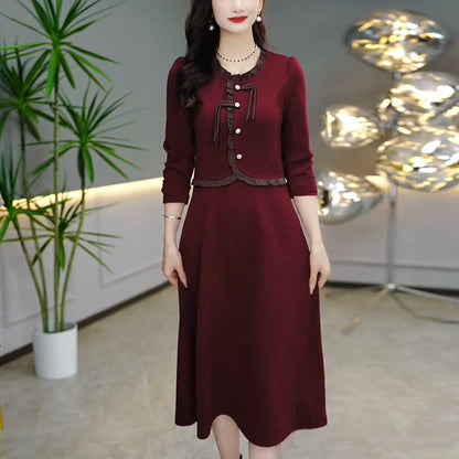 🎀👗【Vruća prodaja】🔥【M-4XL】Jesen i zima nova haljina novog temperamenta