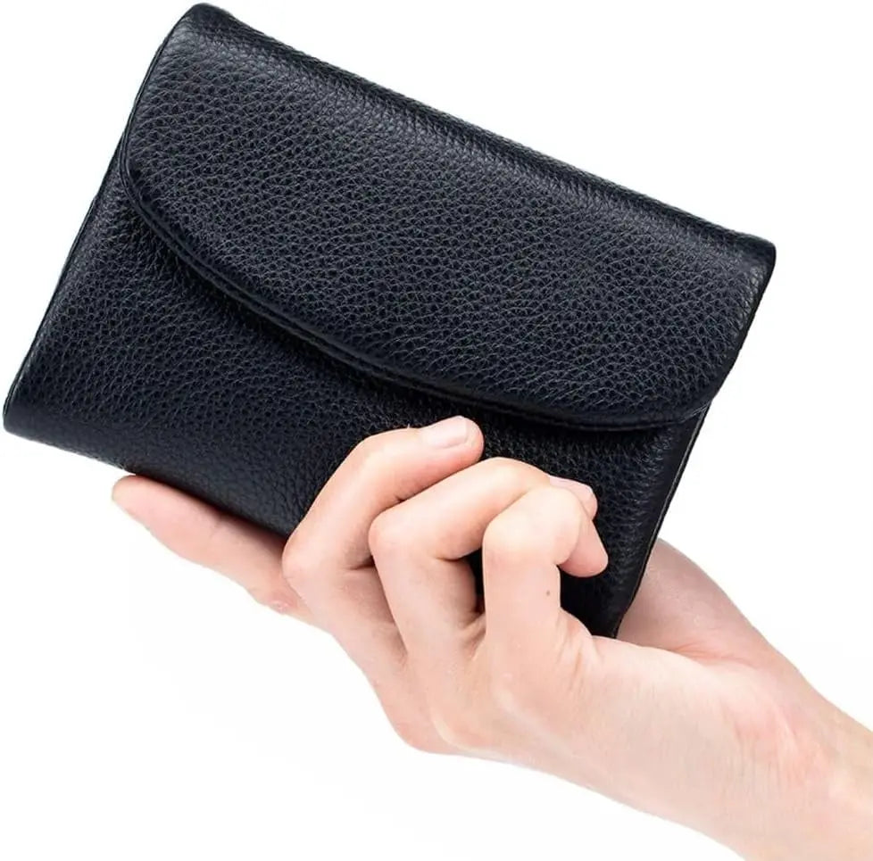 🔥✨【¡Oferta por tiempo limitado!】⏰Cartera unisex Pebble de piel auténtica con protección RFID🔥