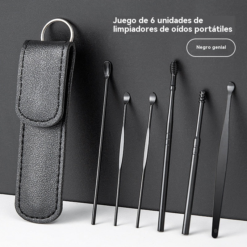 👂 Juego de 6 herramientas para eliminar cerumen con bolsa de almacenamiento | Kit completo para el cuidado auditivo | 🎁 Compra 1 y llévate 1 gratis