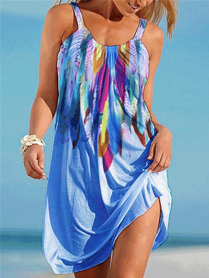 🔥👗Rasprodaja! [S-5XL] Ženska ljetna haljina za plažu s printom, savršena za putovanja i odmor