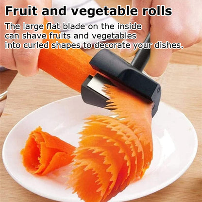 🔥 2 piezas【Compra 1 y llévate 1 gratis】 💮 Herramienta para pelar y cortar frutas y verduras — Fabricada con acero inoxidable 304