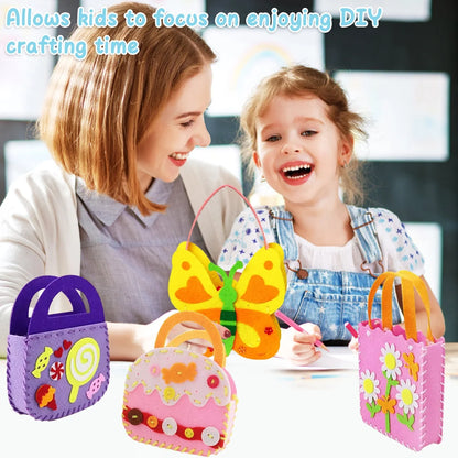 【50%OFF】🔥【8 piezas】🥰Bolsos infantiles hechos a mano no tejidos DIY, el mejor regalo para los niños🎁