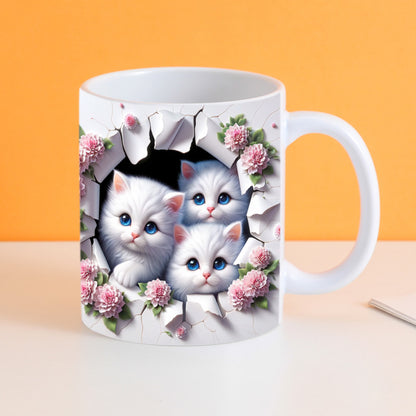 🎁Kreatywny kubek do kawy z kotem, doskonały prezent