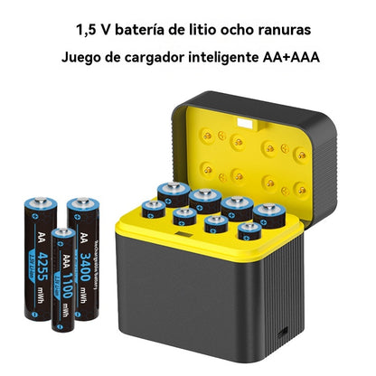 🔥¡Oferta relámpago! ¡Más de 50,000 unidades vendidas! ¡Casi agotadas! Estuche de carga - Batería de litio recargable AA/AAA