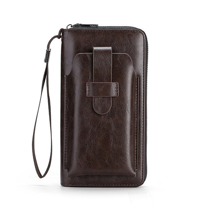 💼🔥 Portofel multifuncțional pentru bărbați, realizat manual din piele naturală, în stil nou