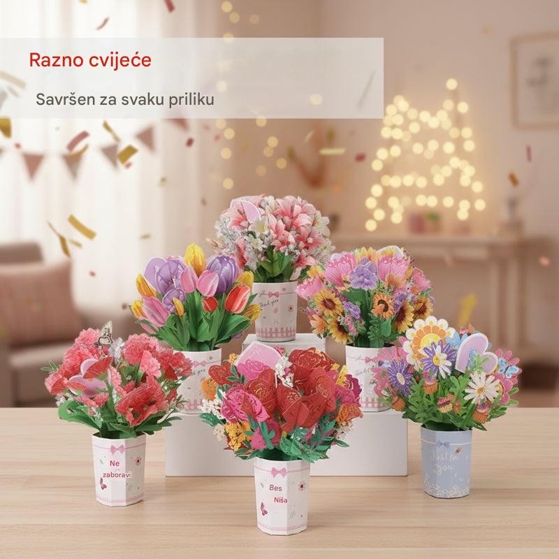 🌼【Kupite 1, dobijte 1 gratis】3D Pop-up buket s čestitkom