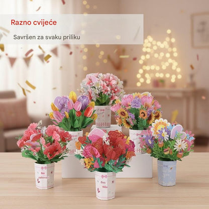 🌼【Kupite 1, dobijte 1 gratis】3D Pop-up buket s čestitkom