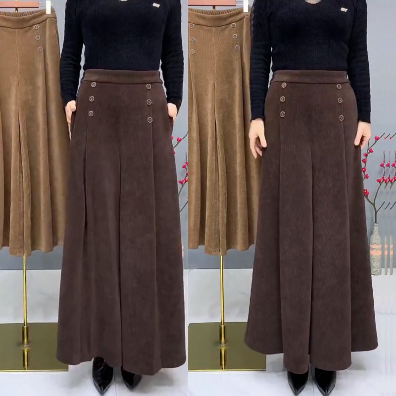 ✨🤩【XL-4XL】Debele i tople vunene culottes hlače😚 široke i rastezljive hlače sa širokim nogavicama
