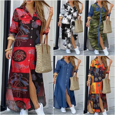 💃💖【50% popusta 🔥】【S–5XL】😍 Nova košulja-haljina s dugim rukavima u velikim veličinama, moderan stil, dostupna u 11 boja