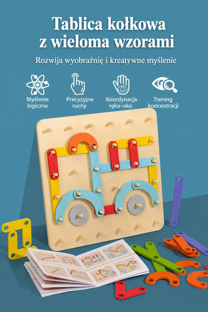 Montessori – edukacyjna układanka z literami, cyframi i kształtami dla dzieci