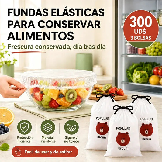 🔥(300 unidades) 🍽️Funda de plástico antibacteriana extragrande y gruesa apta para uso alimentario