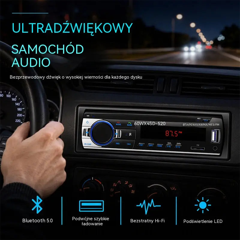 Radio samochodowe Bluetooth, system audio Supersonic - ciesz się bezprzewodowym dźwiękiem wysokiej jakości podczas każdej jazdy.
