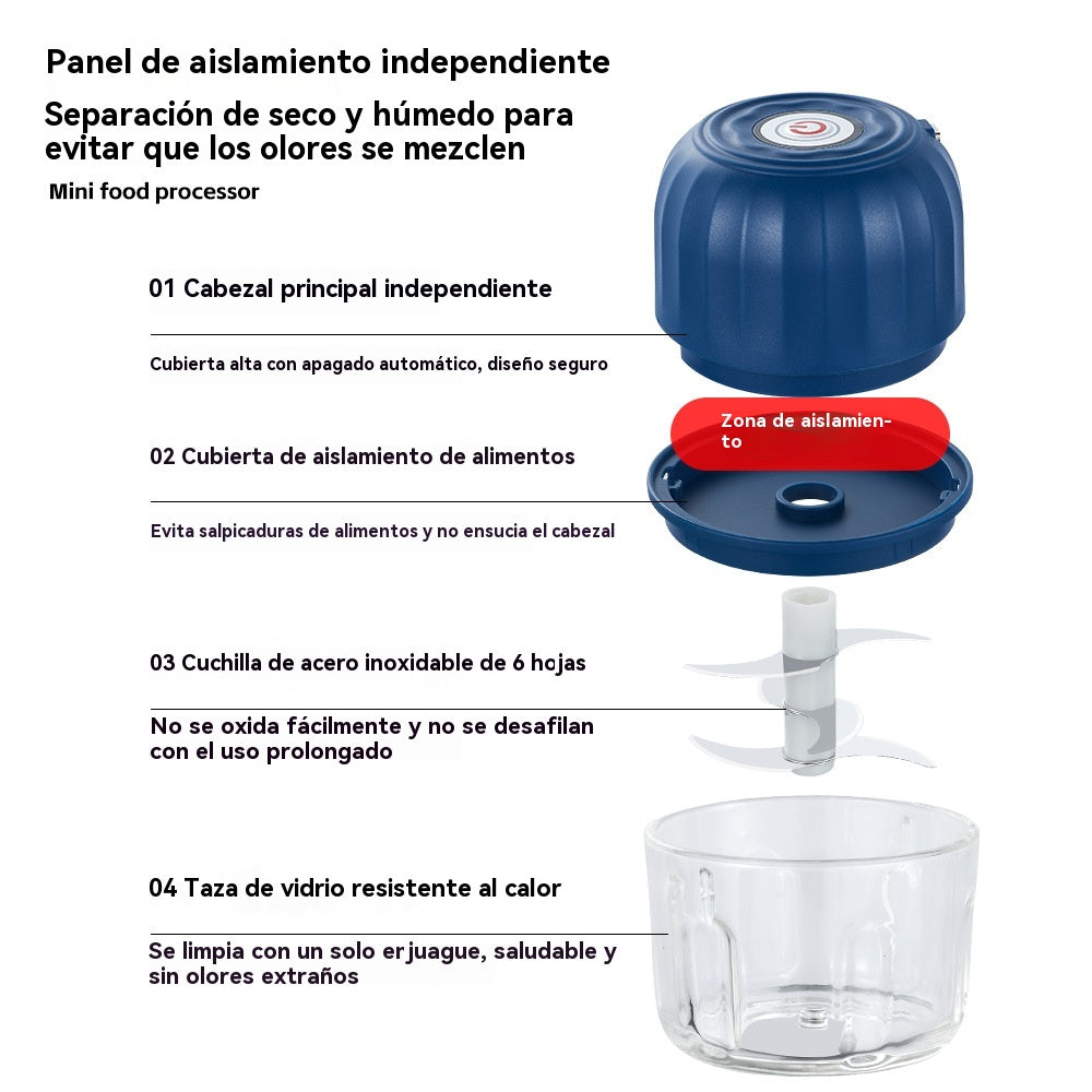 💥ÚLTIMO DÍA DE OFERTAS 50 % DE DESCUENTO⏰¡MÁS DE 50 000 UNIDADES VENDIDAS!🧄 Picadora eléctrica de ajo, mini picadora portátil de verduras