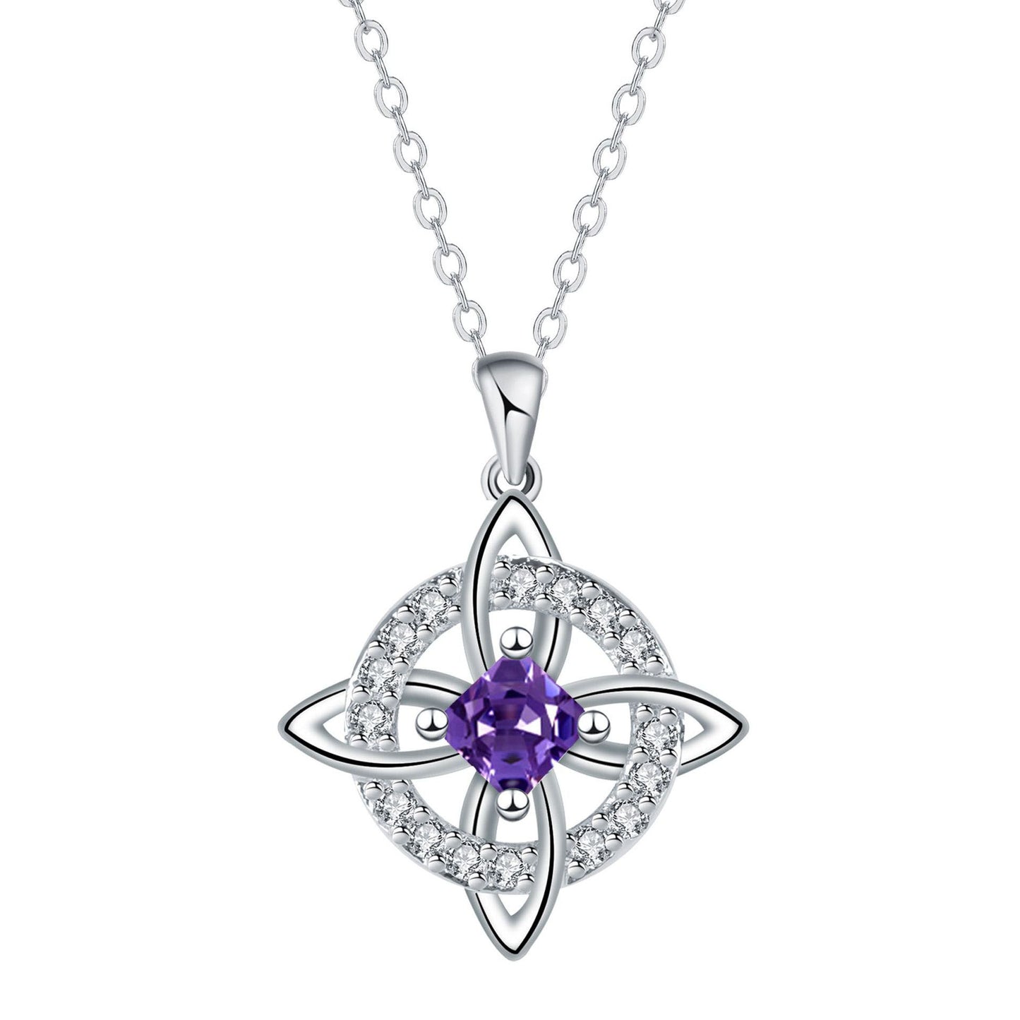 🔮Naszyjnik z węzłem czarownicy i kamieniem szlachetnym 🔮💞 Chroń swoich bliskich
