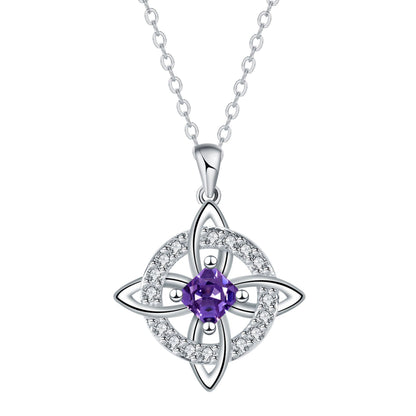 🔮Naszyjnik z węzłem czarownicy i kamieniem szlachetnym 🔮💞 Chroń swoich bliskich