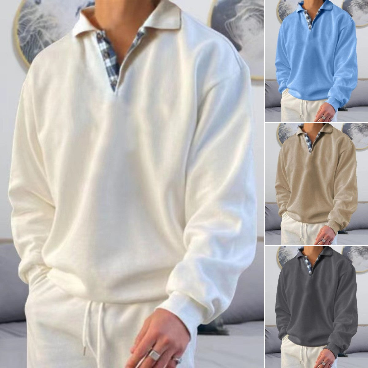 💥🌟【M-3XL】El polo más popular para hombres con mangas largas