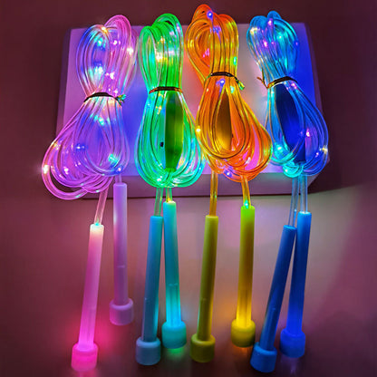 🏃【Compra 2, llévate 2 gratis】🌈 Cuerda para saltar con luz LED para niños